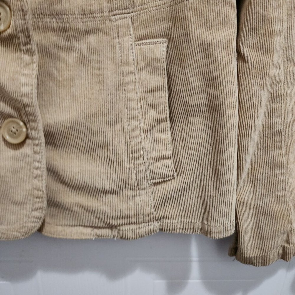 St. John's Bay Womens Corduroy 3-Button Blazer Jacket Pocket Cotton Stretch Sz S - Picture 4 of 11
